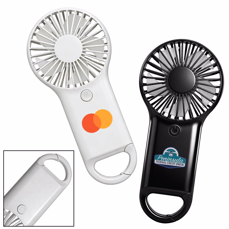 Handheld Portable Carabiner Fan w/Batteries