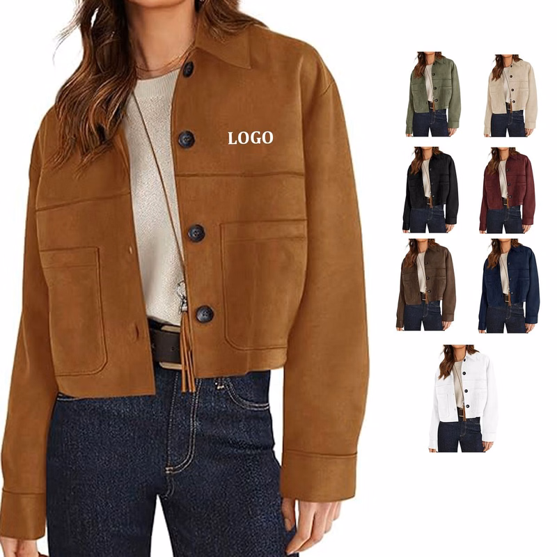 Faux Suede Bomber Jacket