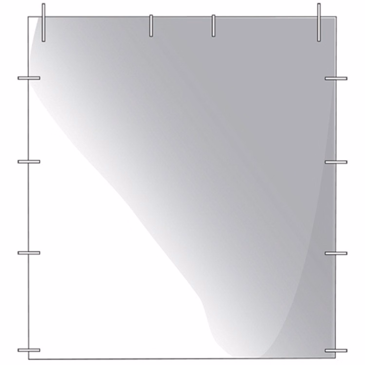 8 foot plain white side panel