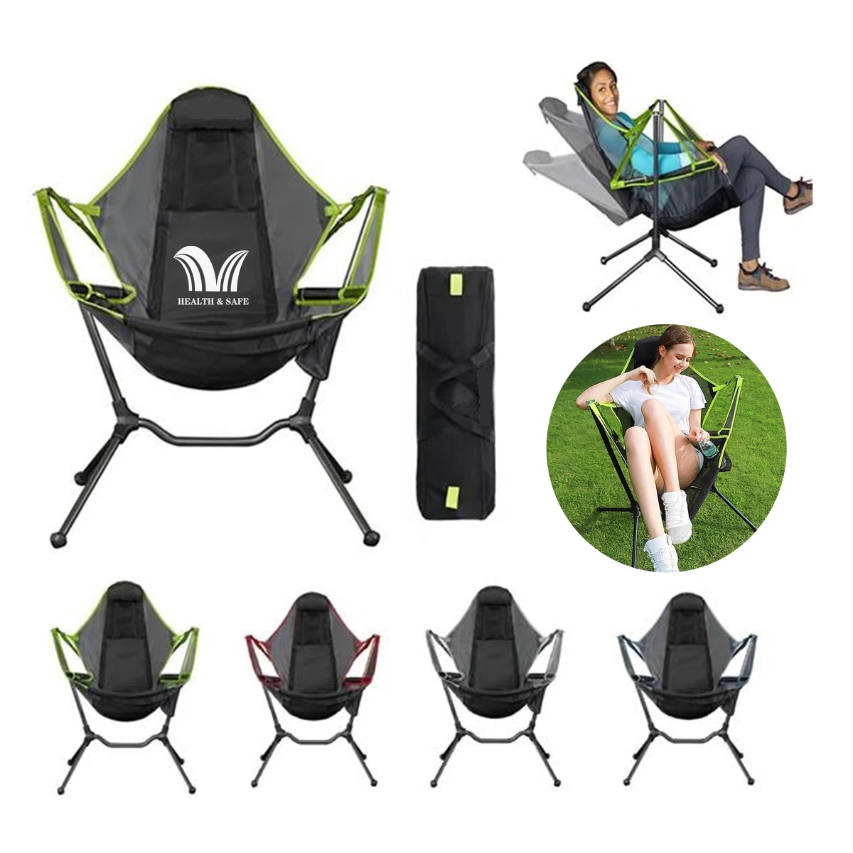 Outdoor Pod Rocker Collapsible Rocking Chair 1