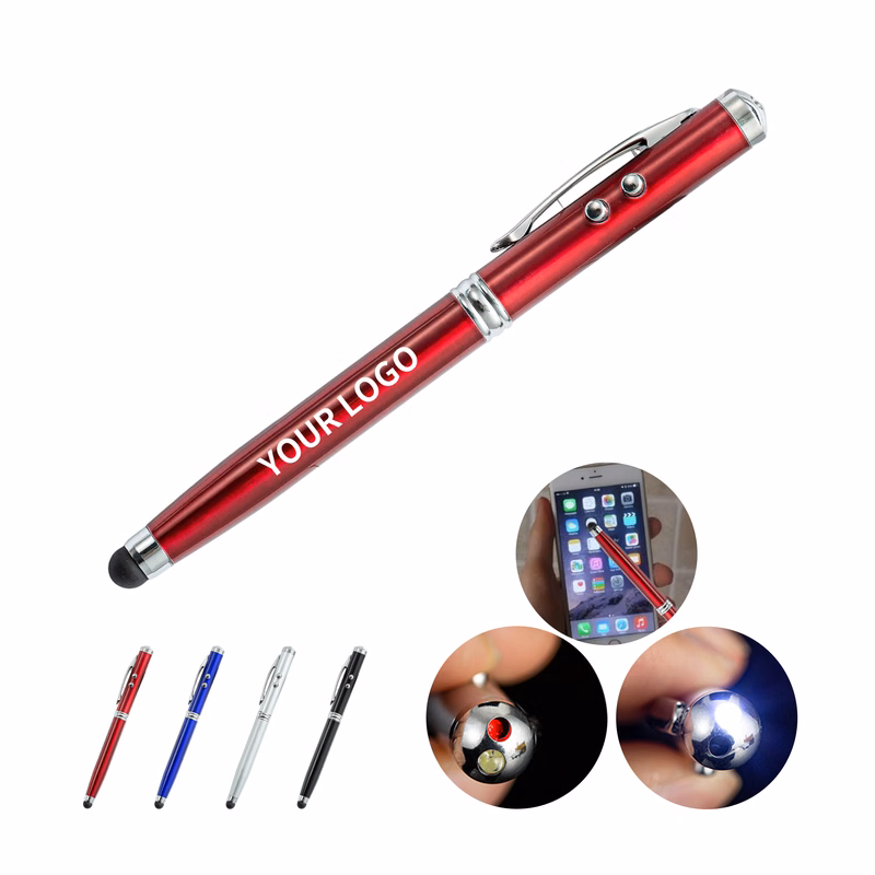 Laser LED Touch Screen Pen with 4 Functions for Office Use