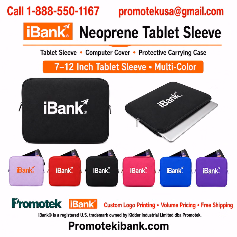 iBank ® 7" Neoprene Zippered Case
