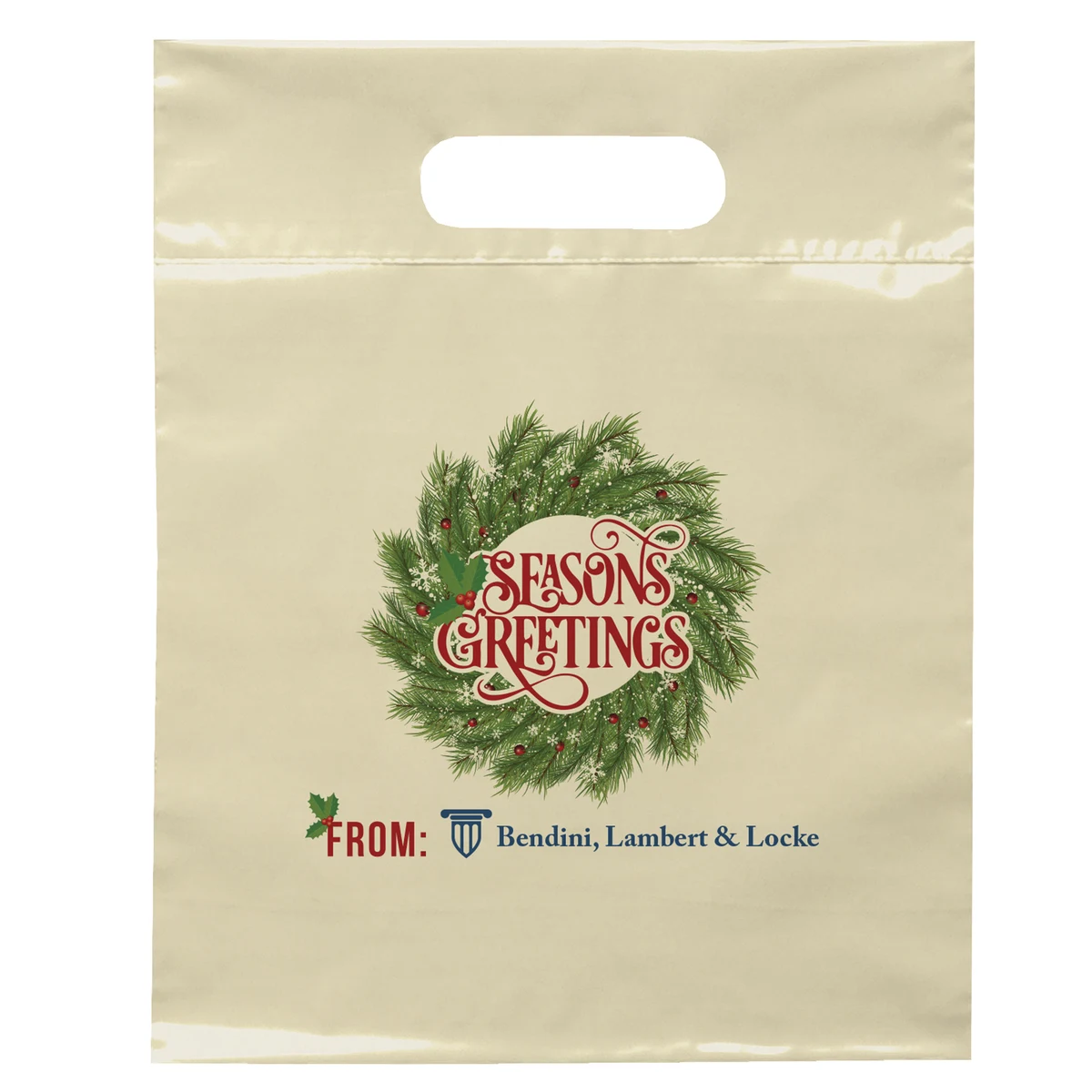 Die Cut Handle Bag - 9 1/2W x 12H - Dynamic Color 1