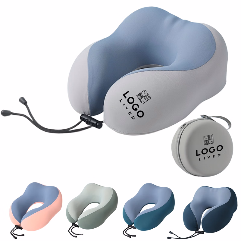 Portable Memory Foam Very Resilient U Shaped Pillow With Storage Box