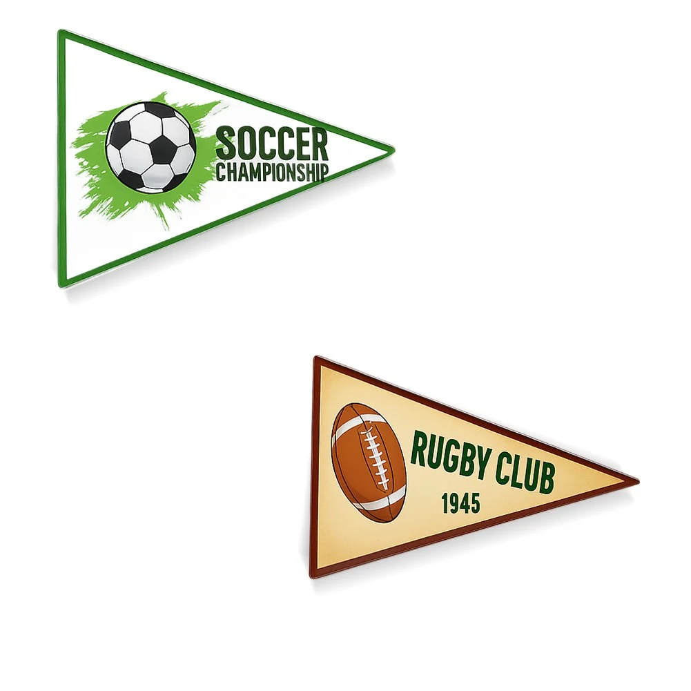 Triangle Domed Lapel Pin 1