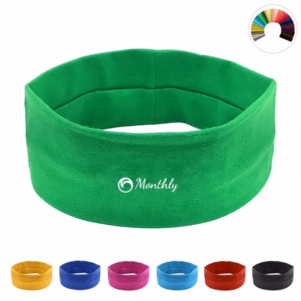 Custom Polyester Sports Headband 22.8" Circumference — Sweat Wicking Fitness Accessory