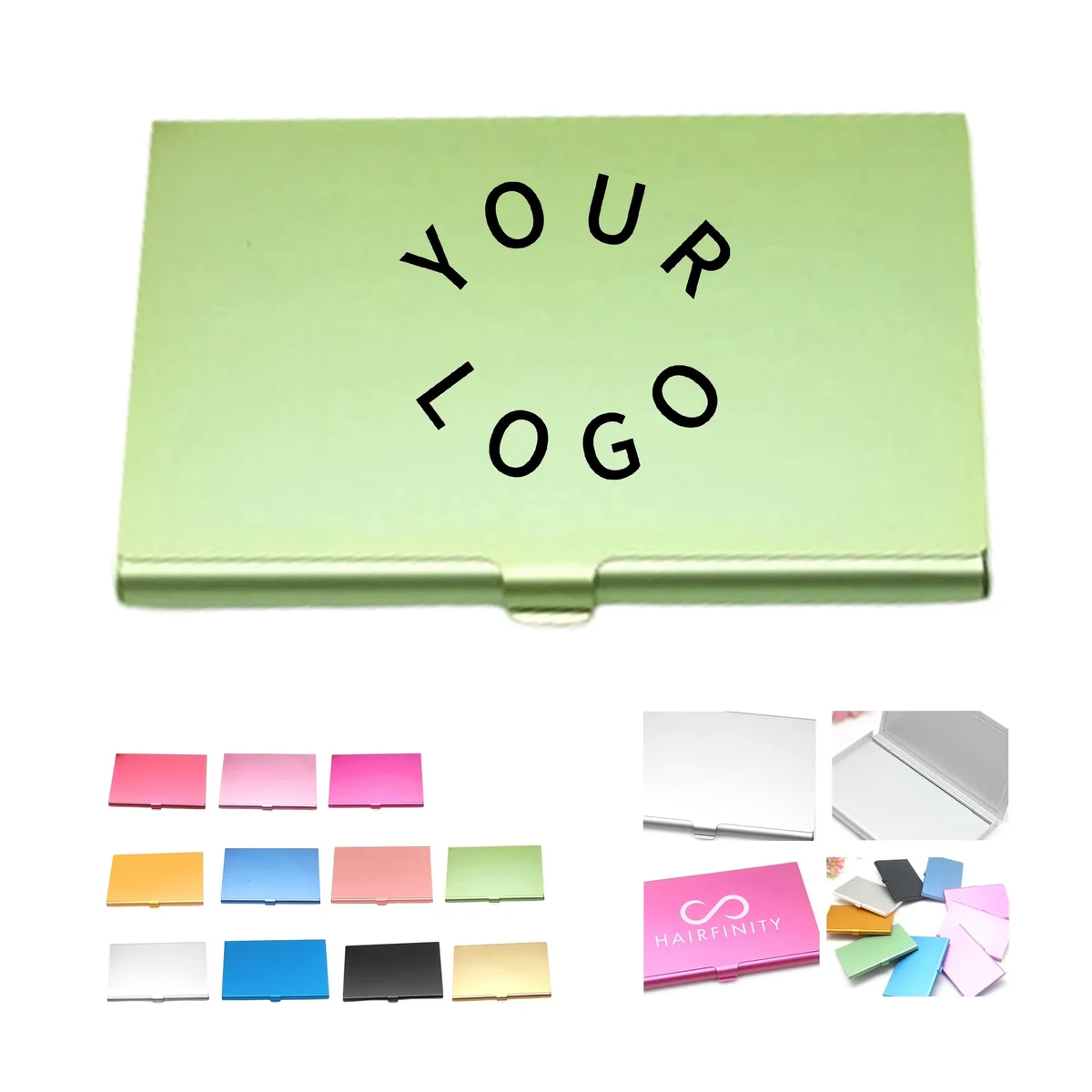 Slim Aluminum Business Card Holder Compact 1
