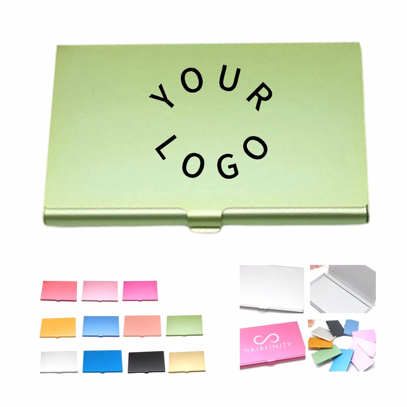 Slim Aluminum Business Card Holder Compact