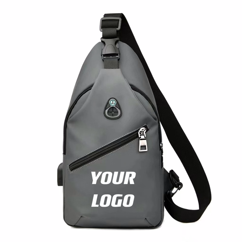 Customizable Chest Bag With External USB Charging Port
