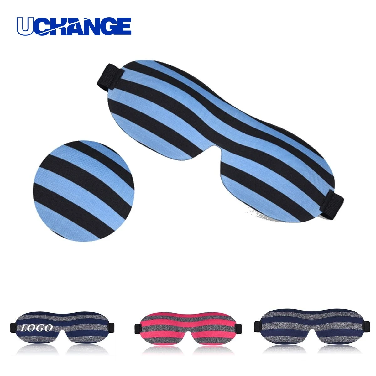 Striped Blindfold Eye Mask Cover 1