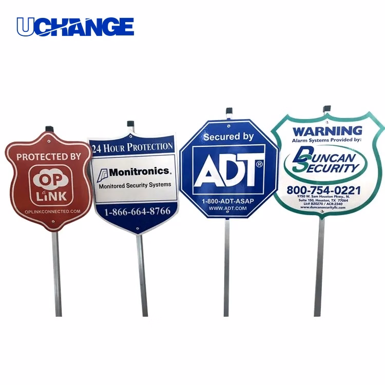 Aluminum Warning Sign with Stake Outdoor Safety Display