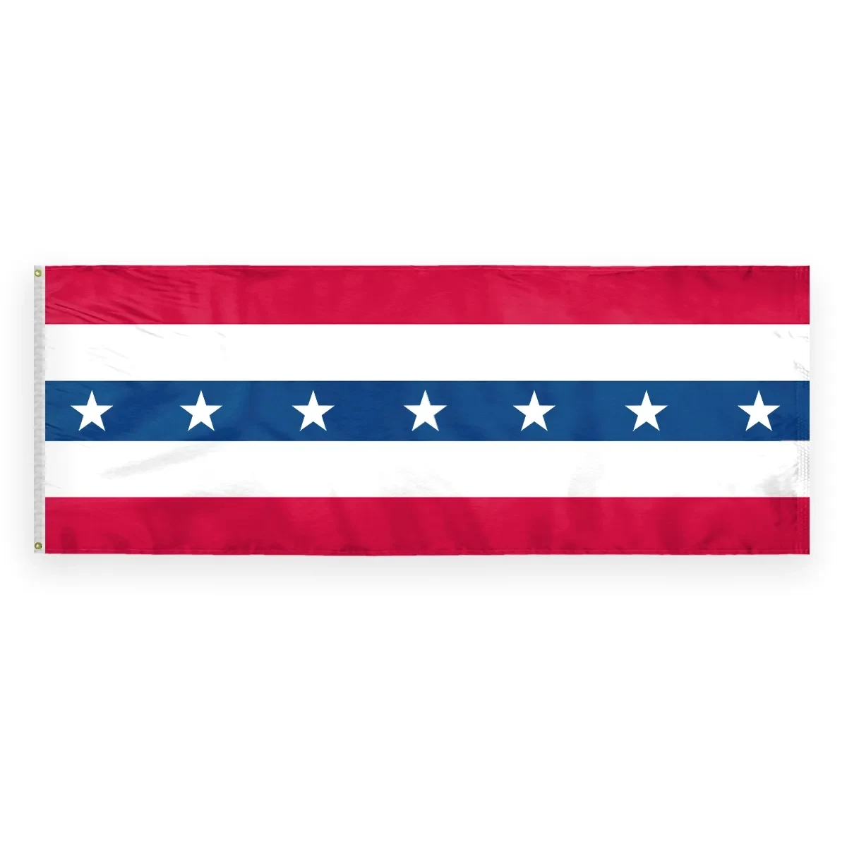 Printed USA Patriotic Flat with Stars - 3' x 8' ePoly 1