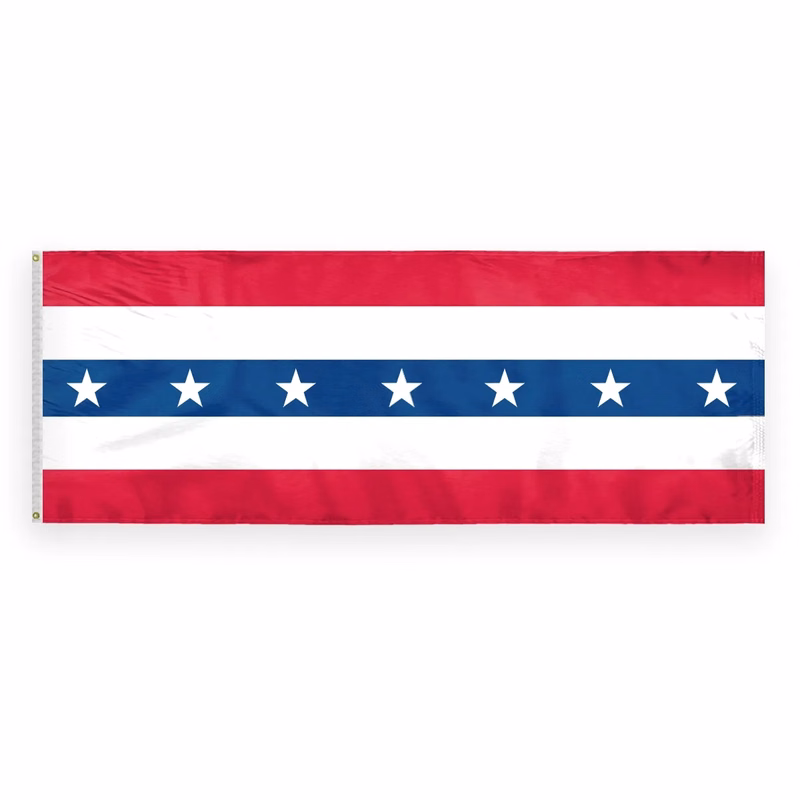 Printed USA Patriotic Flat with Stars - 3' x 8' ePoly