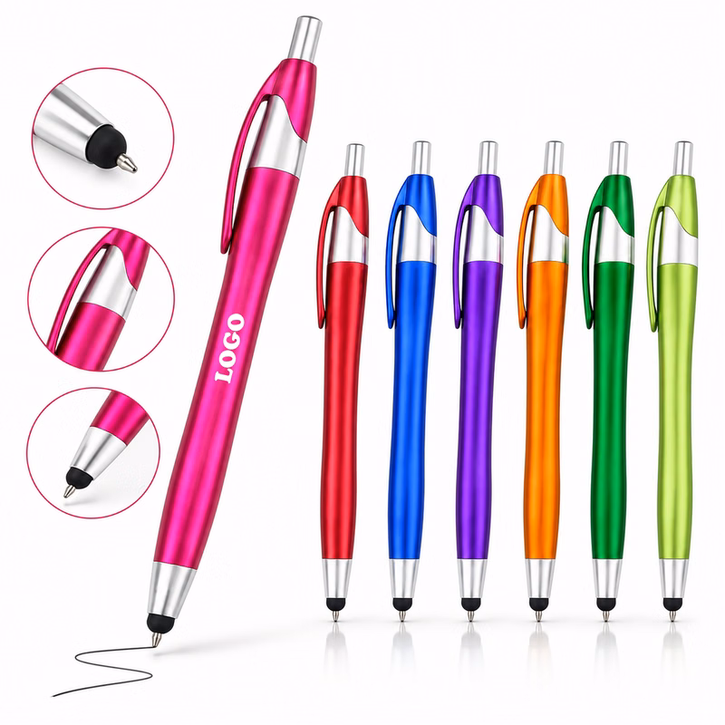 Custom Metal Stylus Ballpoint Click Action Pen