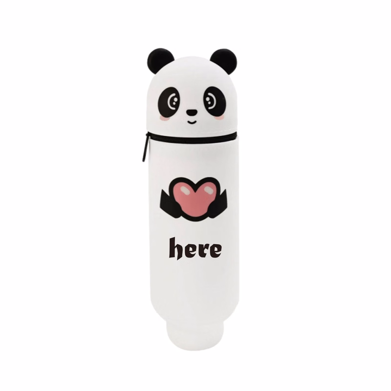 Cute Panda Silicone Pencil Case Stationery Pouch