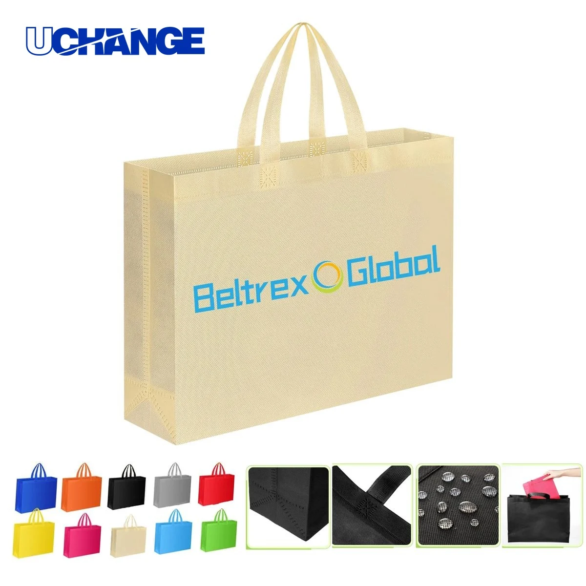 Reusable Non Woven Tote Bag Carrier with Bottom Design 1