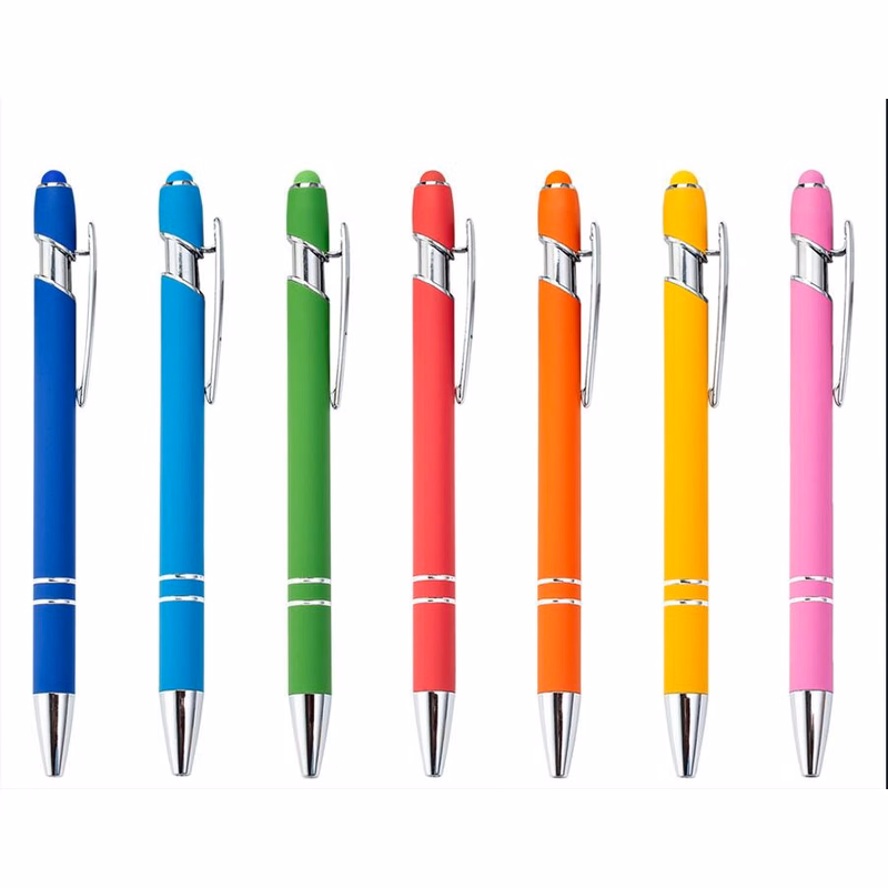 2 In 1 Stylus Retractable Ballpoint Pen with Stylus tip
