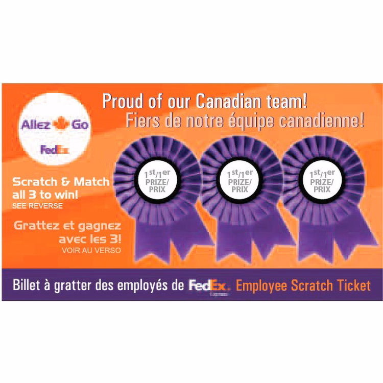 Scratch-Off Jumbo Business Card Full Colour Imprint