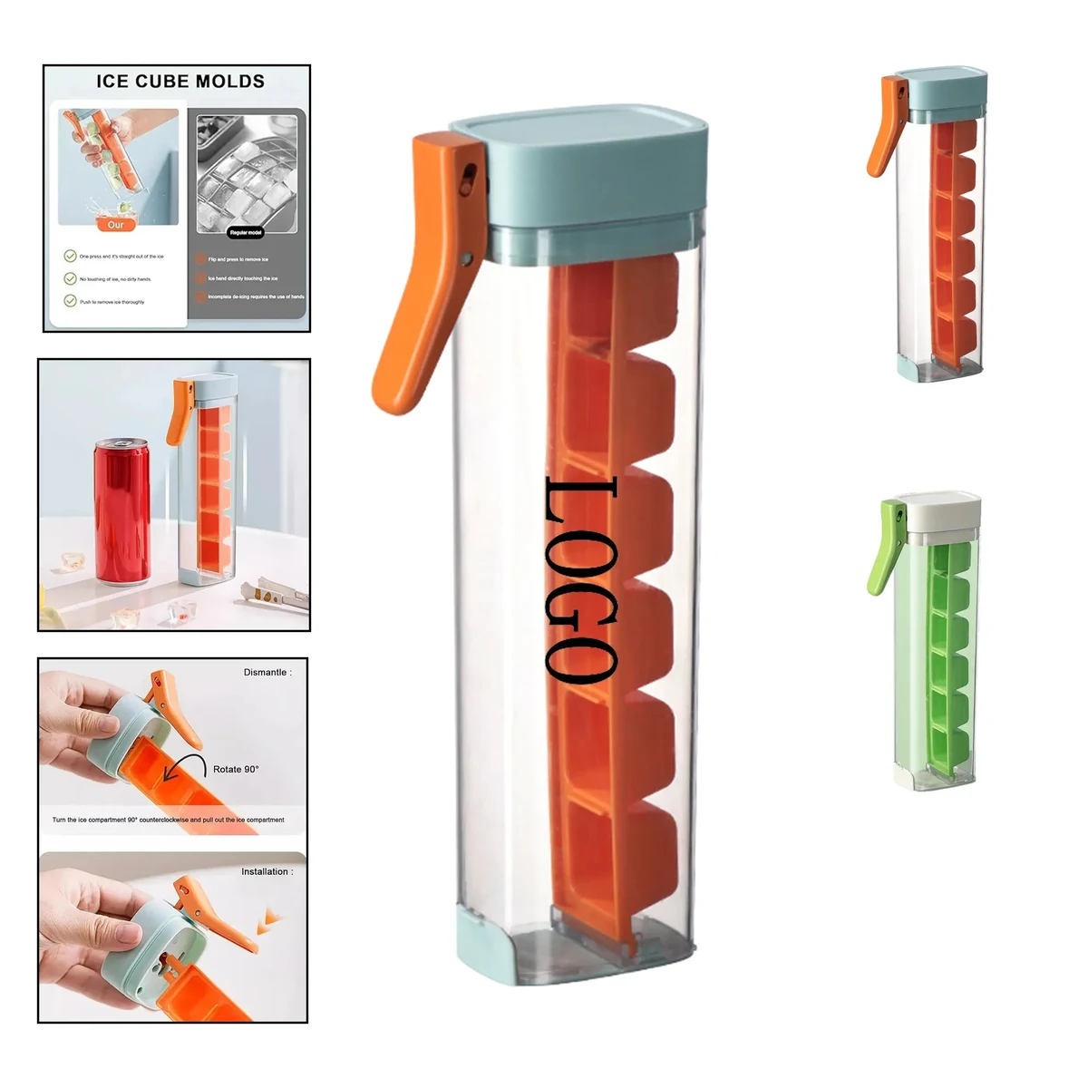 One-Handed Press Ice Cube Tray 1