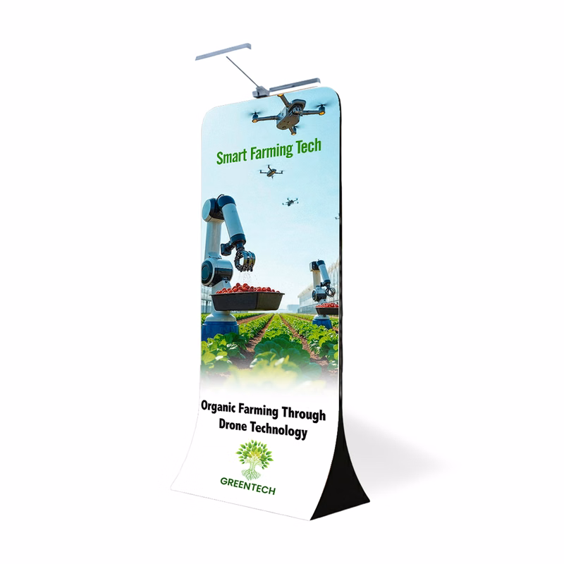 13 Ft Tension Fabric Display Stand for Trade Show - Graphic + Hardware