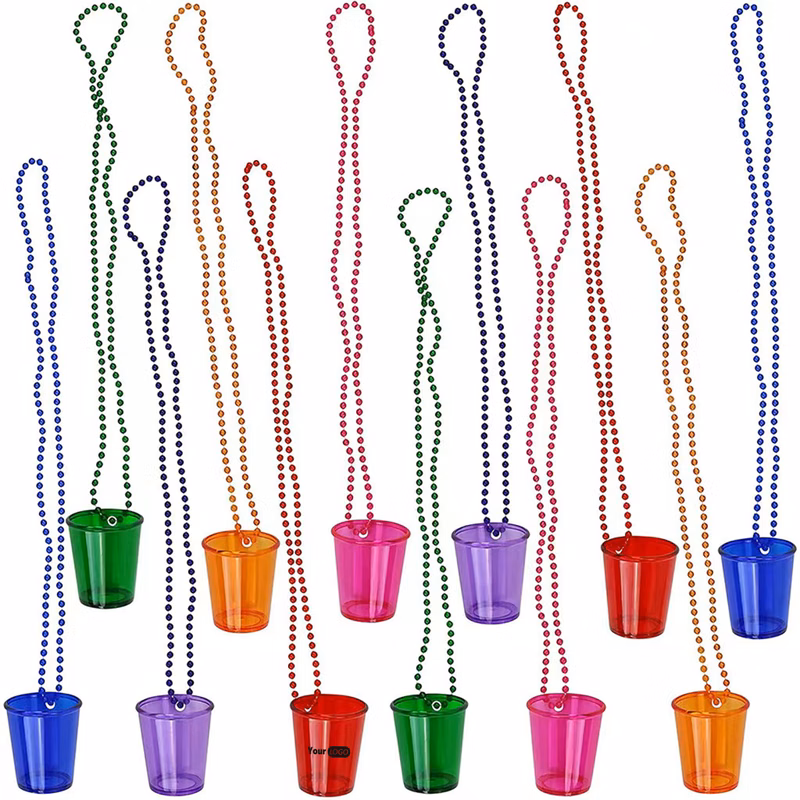 Plastic Personalized Shot Glass Necklace