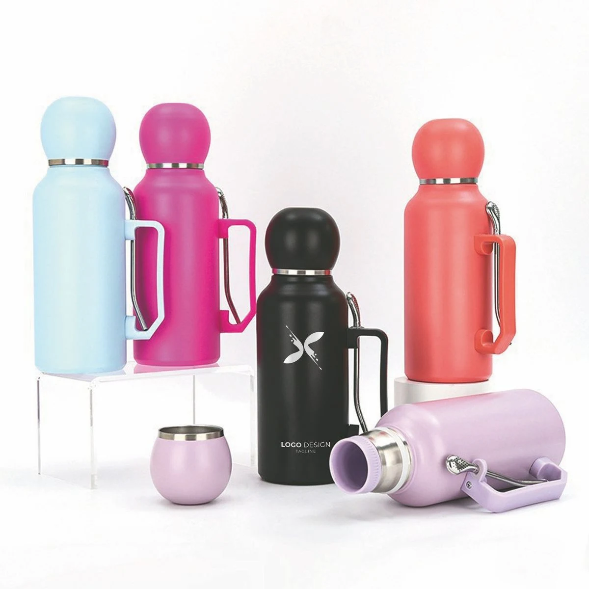 Insulated Water Bottle, Double Wall Vacuum Flask for Travel, 304 Grade Steel large-capacity 45oz5 1