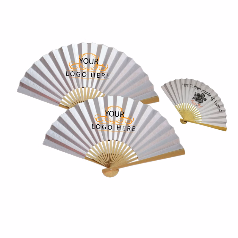 Full-color Folding Bamboo Paper Hand Fan