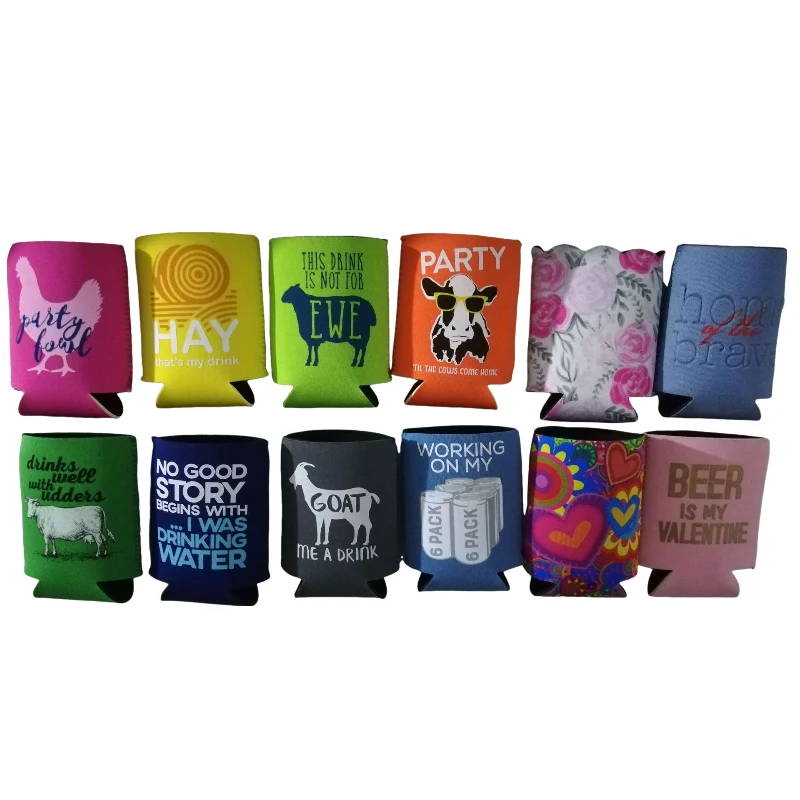 Custom Can Holder, custom koozie with logo imprint 1