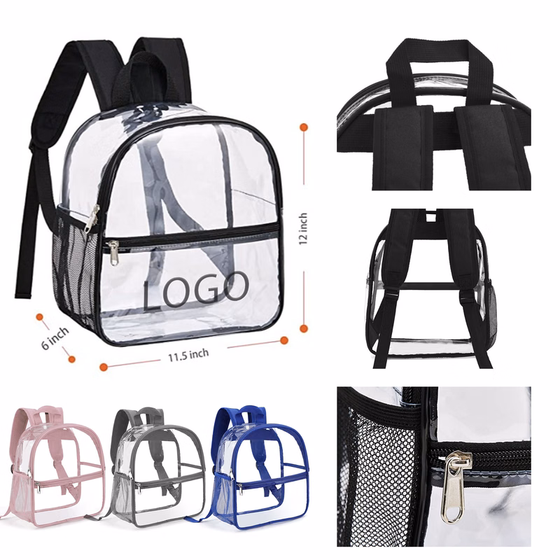 MOQ 10 PCS PVC Transparent Backpack