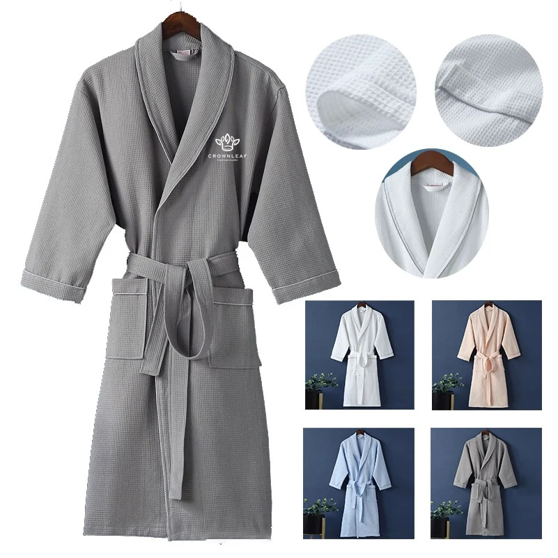 Cotton Waffle Spa Bath Robes for Women and Men 1