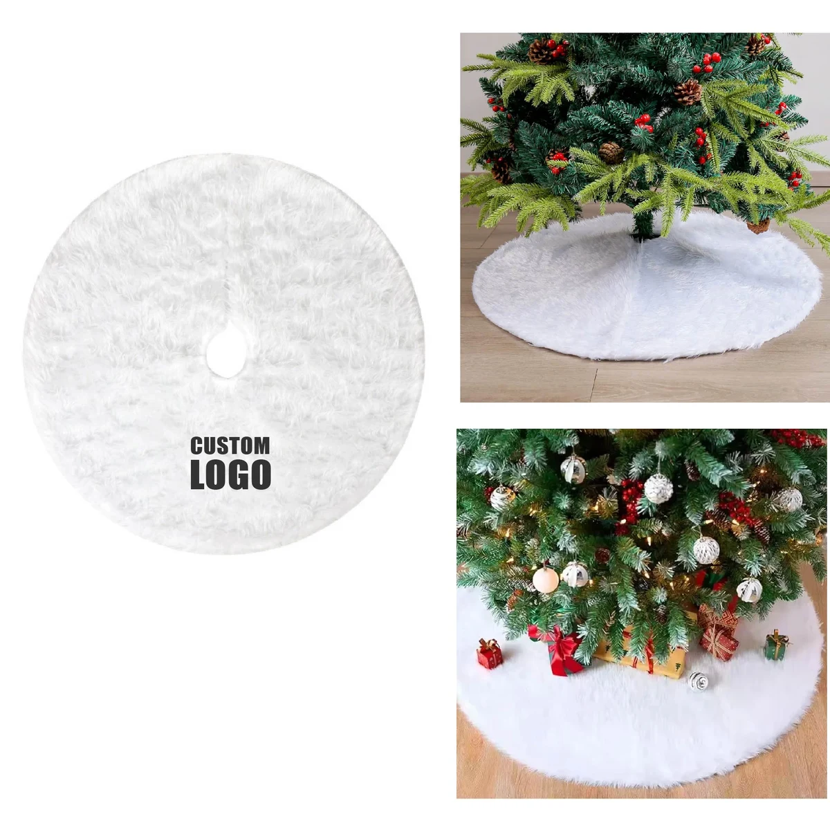 MOQ 5 pcs White Tree Skirts 1