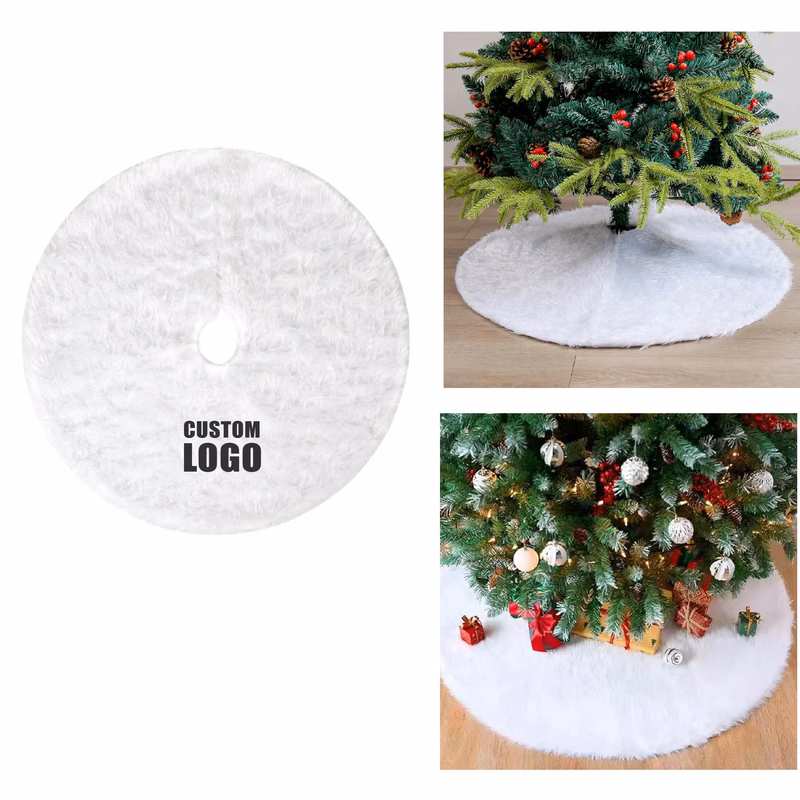 MOQ 5 pcs White Tree Skirts