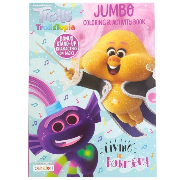 TrollsTopia Jumbo Coloring and Activity Books - 64 Pages 1