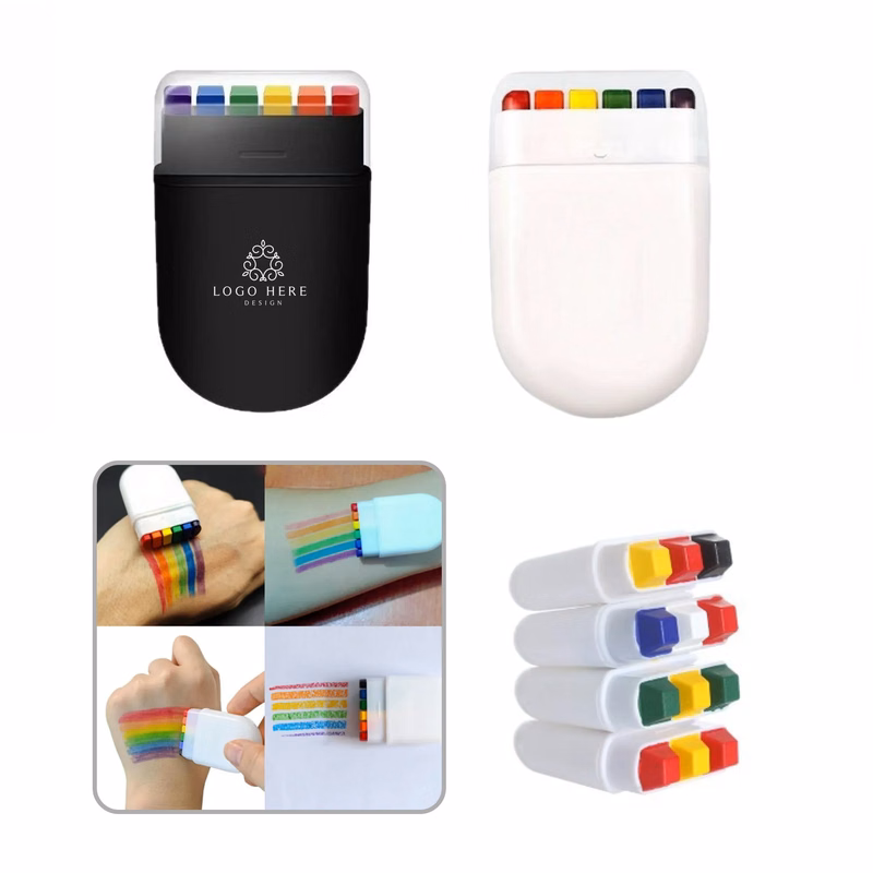 6 Color Rainbow World Cup Face Painting