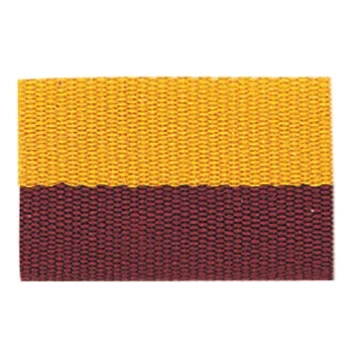 Maroon/Gold "V" Neck Ribbon with Clip, 7/8" wide 1