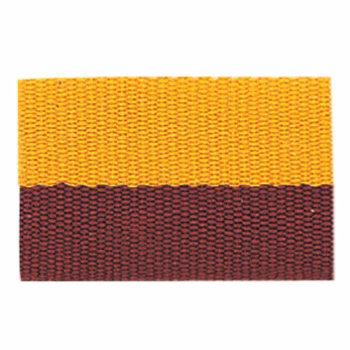 Maroon/Gold "V" Neck Ribbon with Clip, 7/8" wide