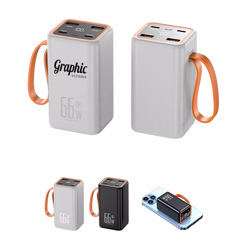 10000 mAh Cube Shaped Fast Charger Power Bank