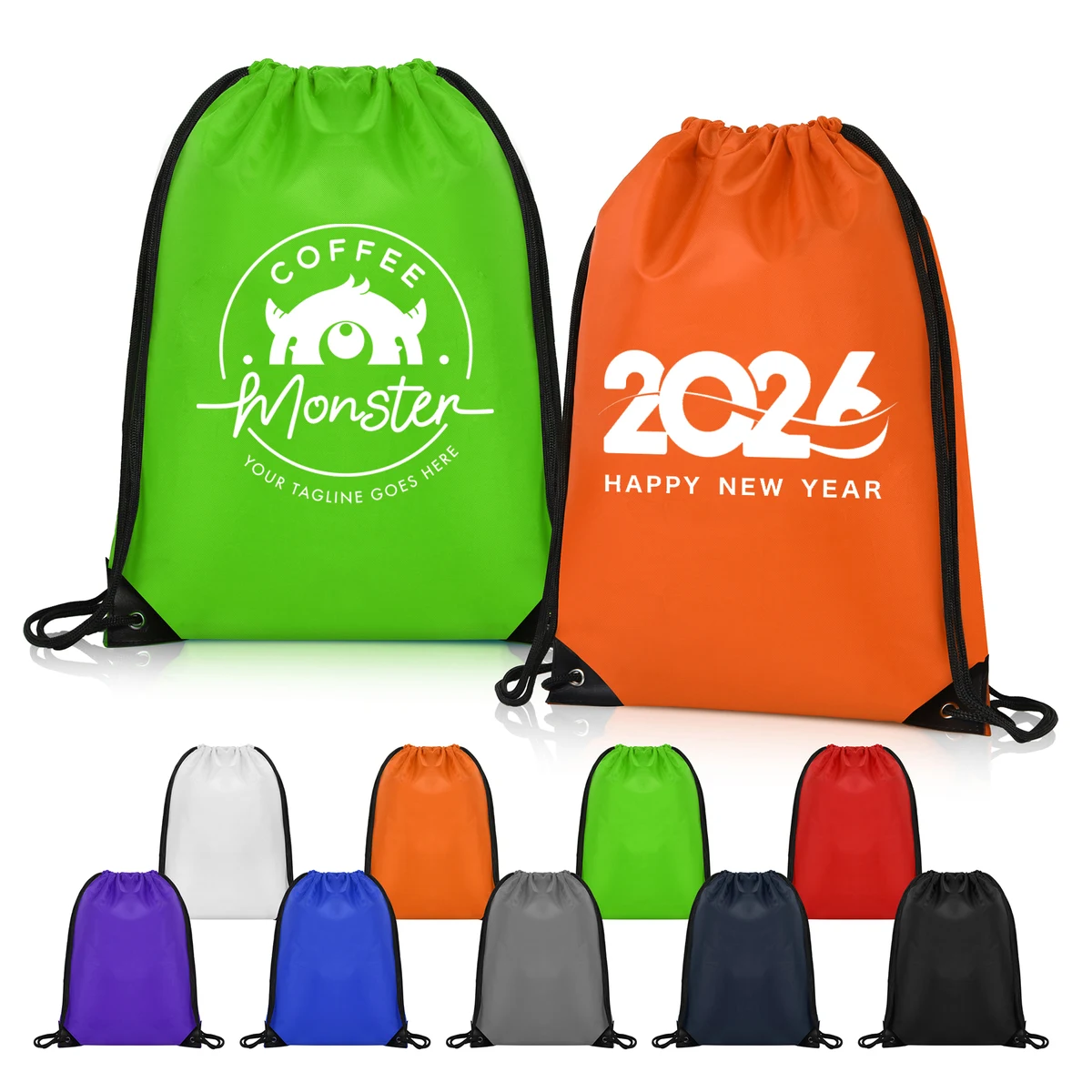420D Heavy Duty Drawstring Backpack 1