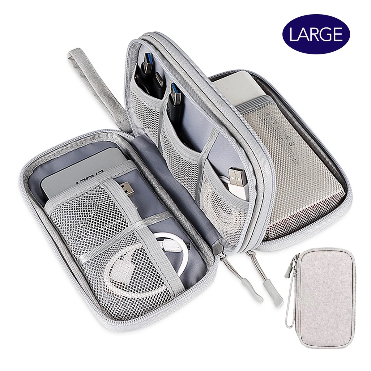Dual Layers Travel Tech Organizer Bag - Large 1