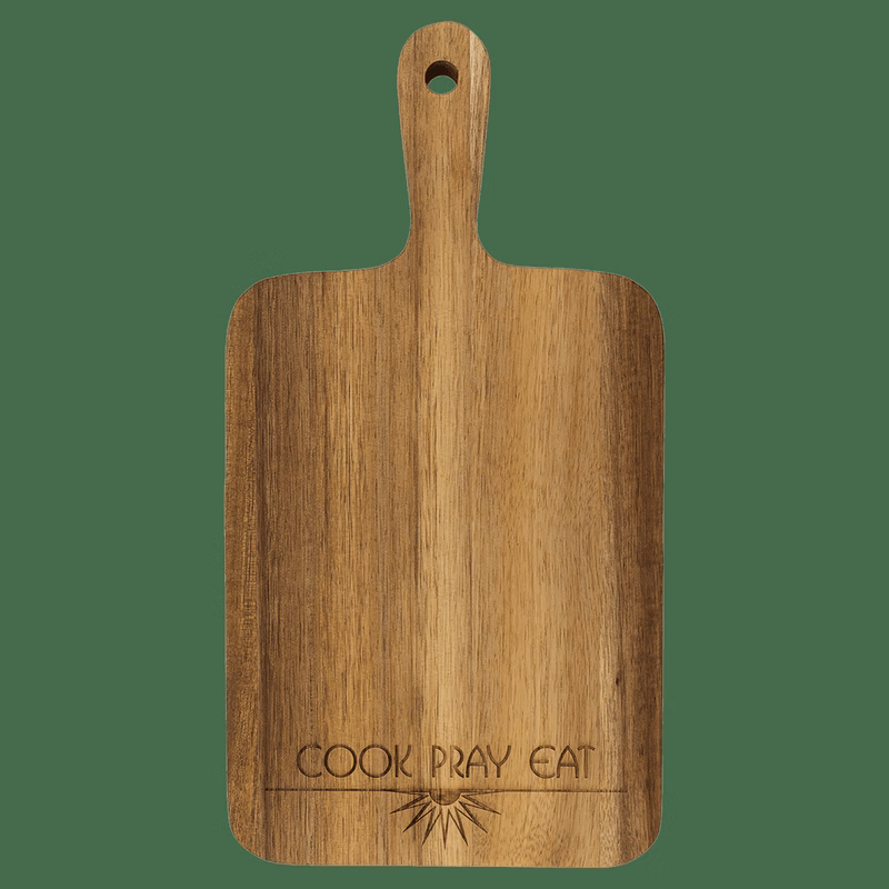13 1/2" x 7" Acacia Paddle Shaped Cutting Board