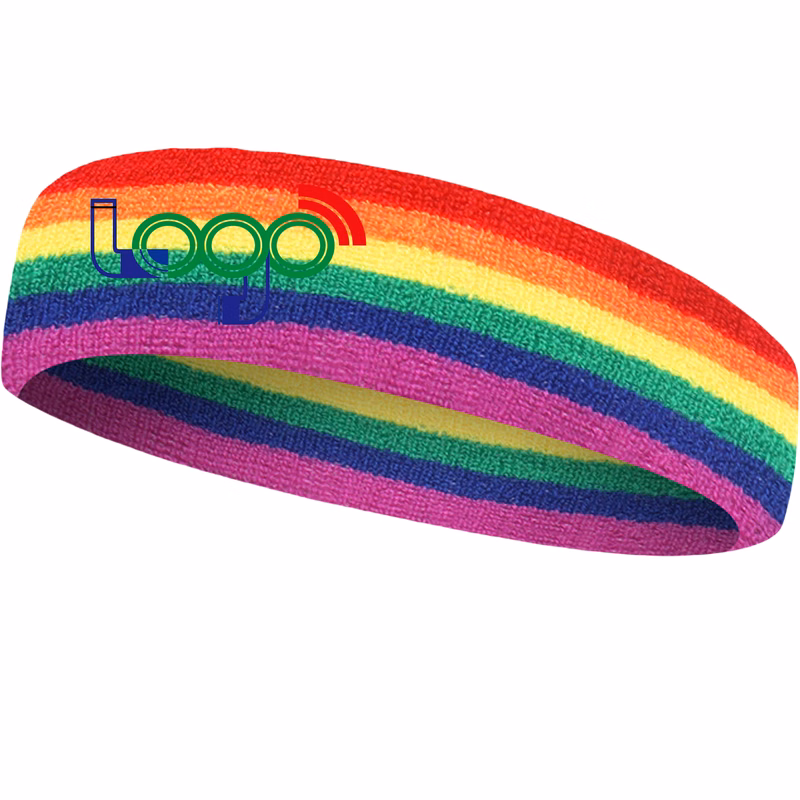 Soft Rainbow Sports Headband MOQ20