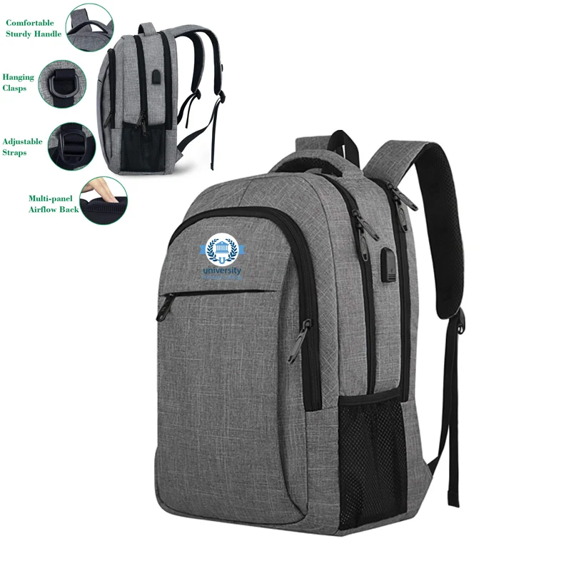 Business Travel Laptop Backpack With USB Port 1
