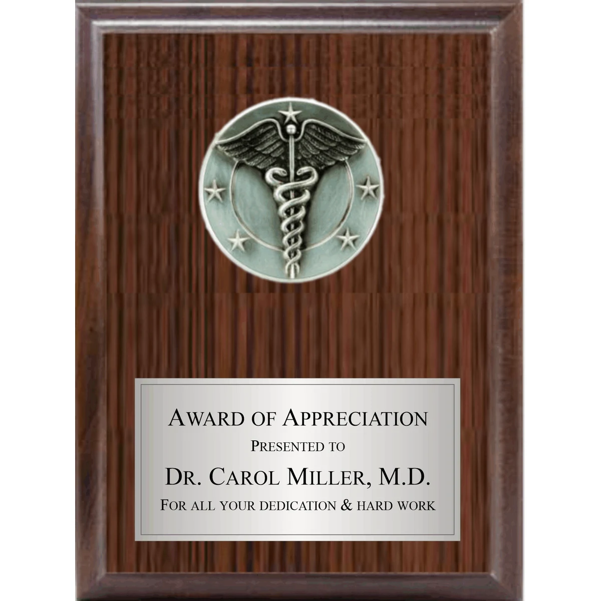 5" Caduceus On Plaque 1