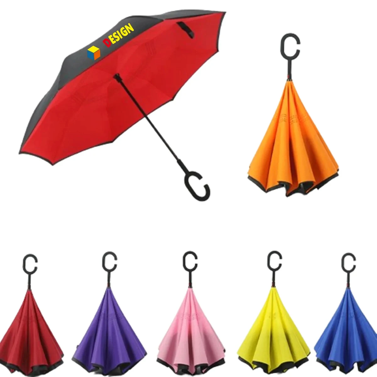 Full Color Inverted Reverse Inside Out Umbrella MOQ50 1