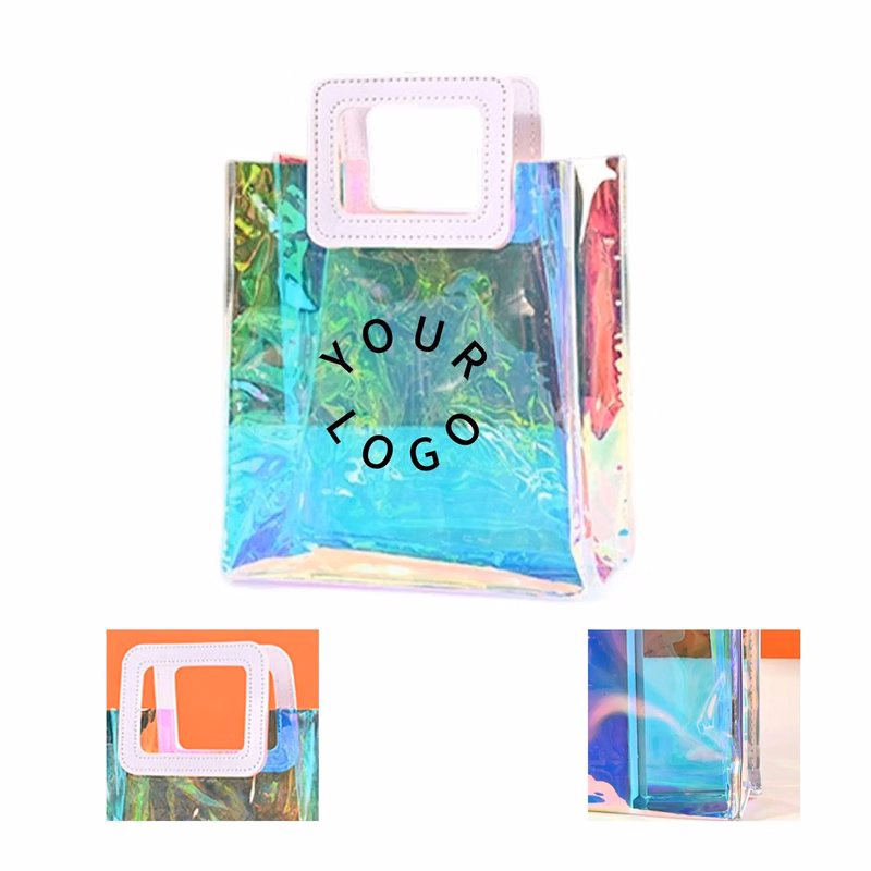 PVC Holographic Tote Bag with Reinforced Handles
