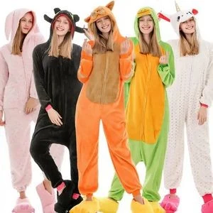 Animal Flannel Adult Pajamas Onesie 1