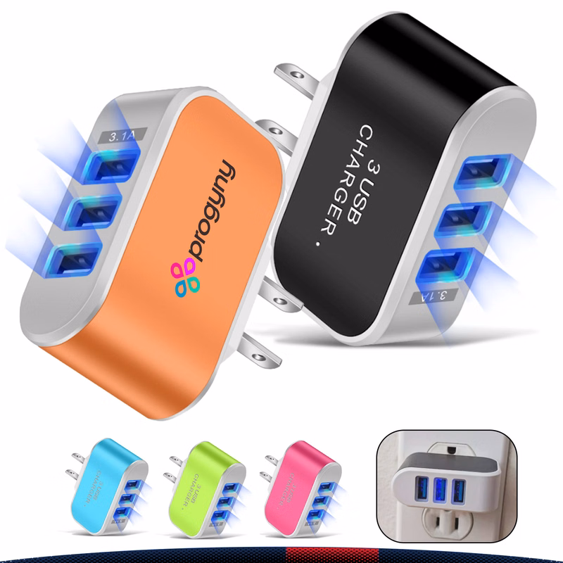 Trevolt 3-Port LED USB Wall Charger