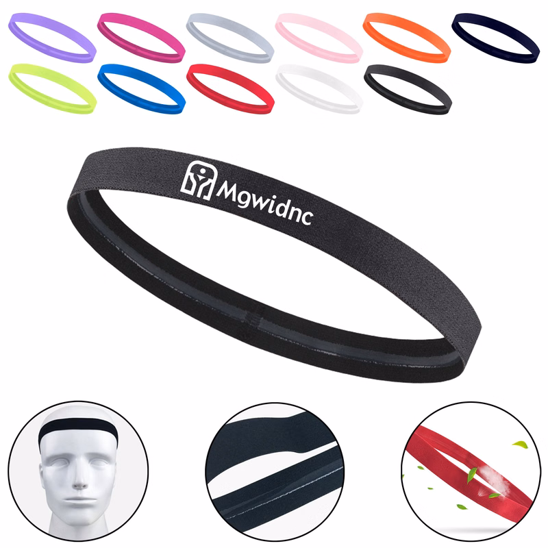 Non-Slip Silicone Sweatband for Sports, Running