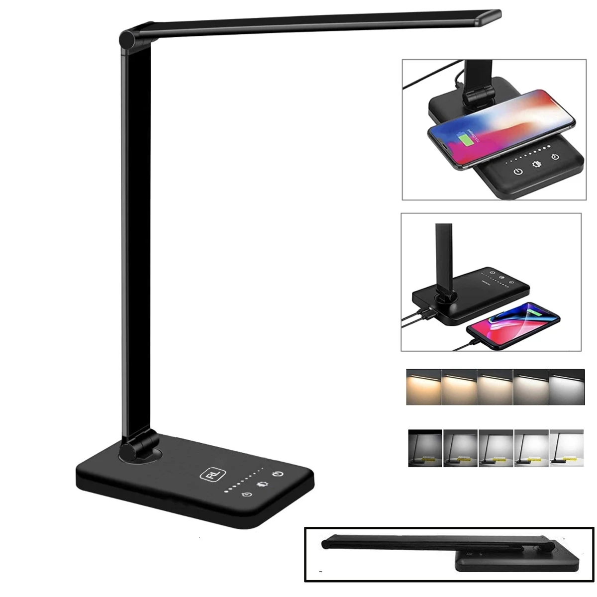 Multi-Functional Foldable LED Desk Lamp w/Wireless Charger 1