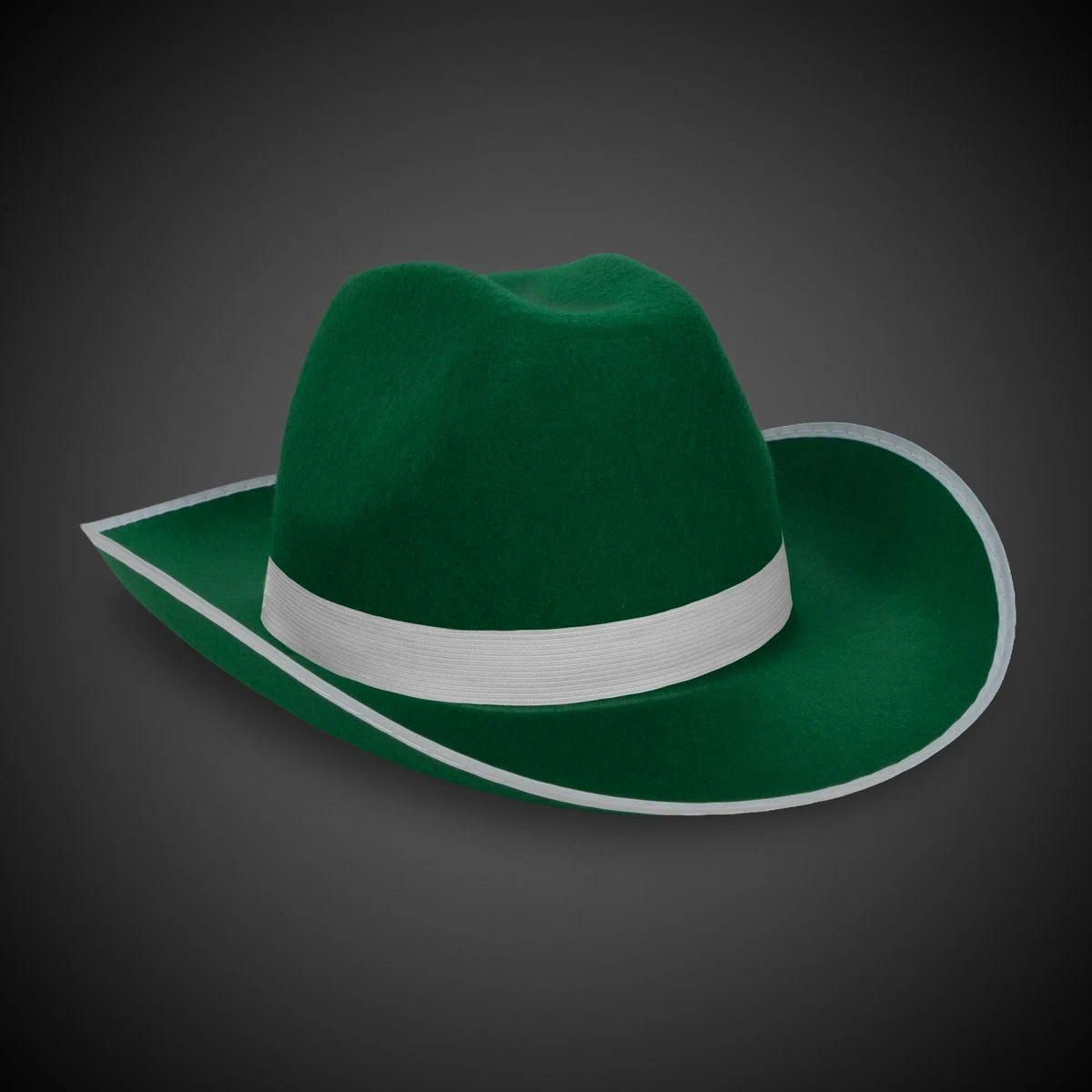 Green Cowboy Hat with White Band(Imprinted) 1